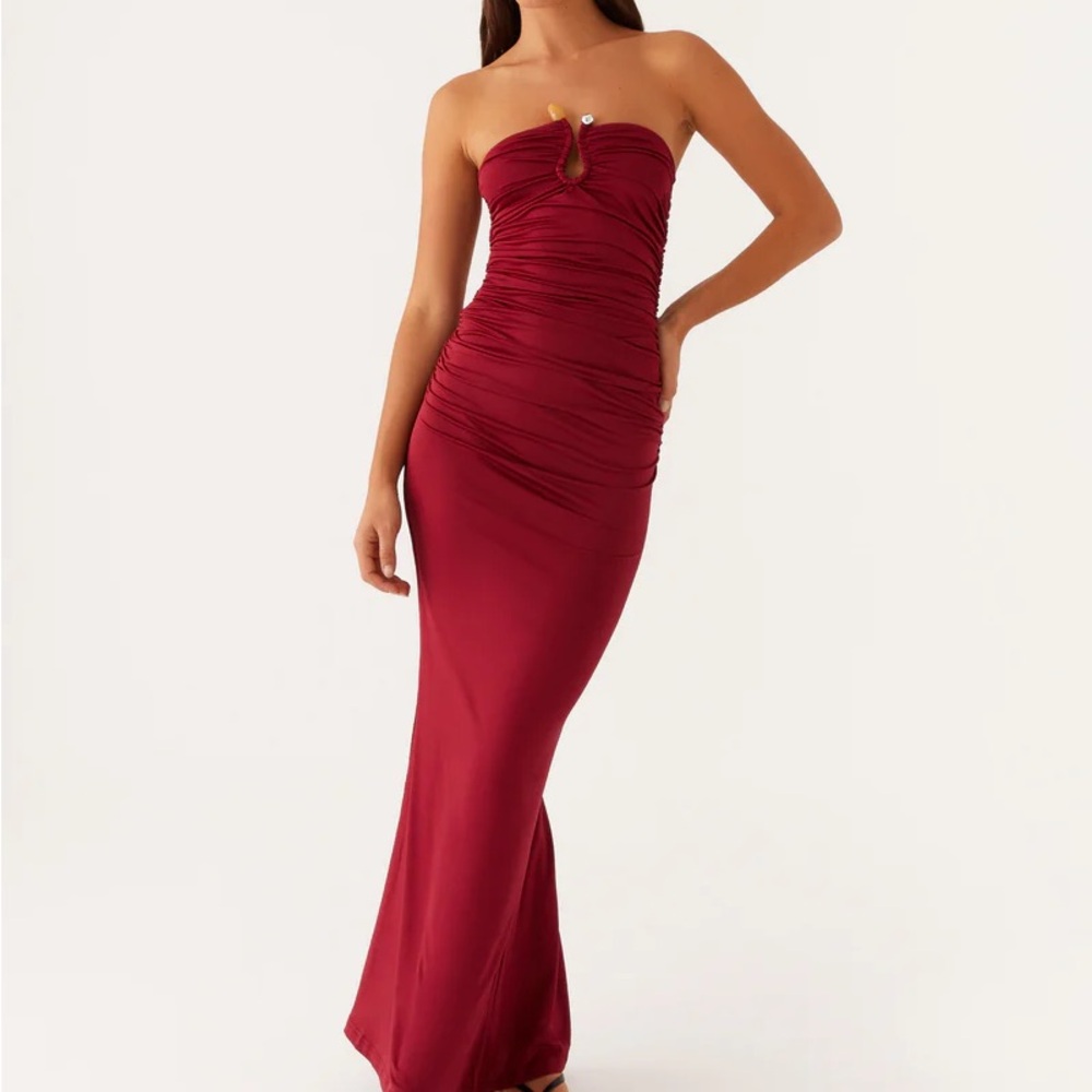 PEPPERMAYO-Rudy Maxi Dress · Maroon
